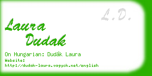 laura dudak business card